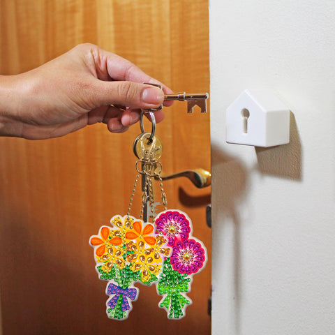 Flower Keychain (5 pack) - Diamond Painting Accessories