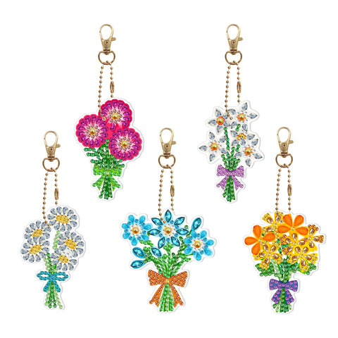 Flower Keychain (5 pack) - Diamond Painting Accessories