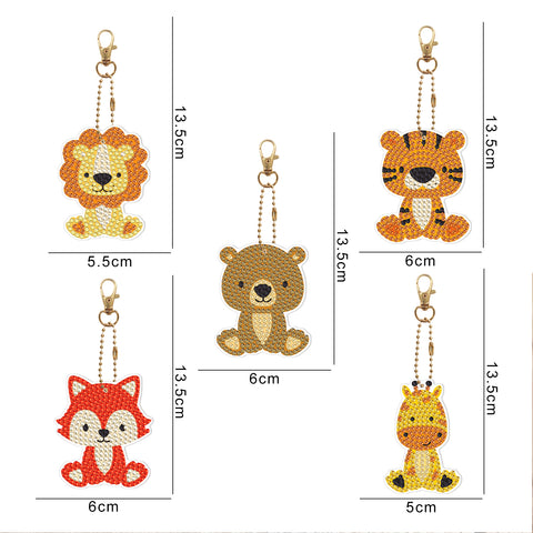 Animals Keychain (5 pack) - Diamond Painting Accessories