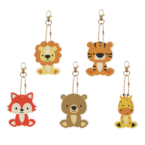 Animals Keychain (5 pack) - Diamond Painting Accessories