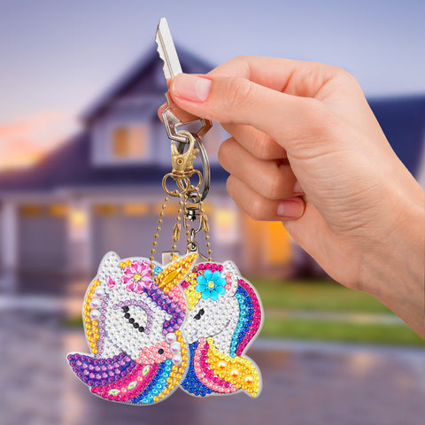 Unicorn Keychain (8 pack) - Diamond Painting Accessories
