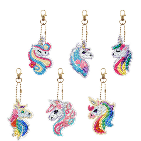 Unicorn Keychain (6 pack) - Diamond Painting Accessories