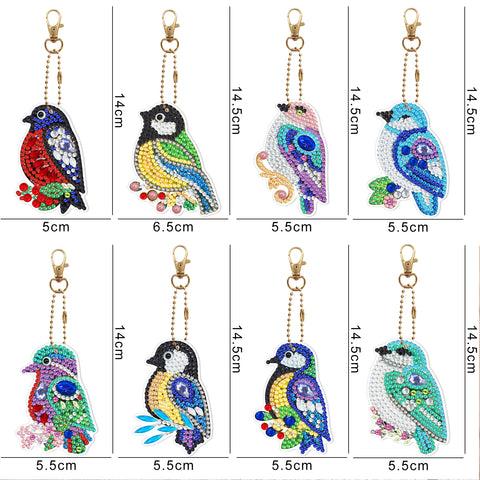 Bird Keychain (6 pack) - Diamond Painting Accessories