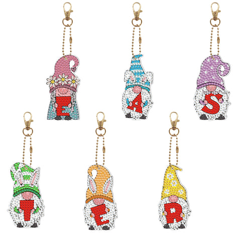 Dwarfs Letter Keychain (6 pack) - Diamond Painting Accessories