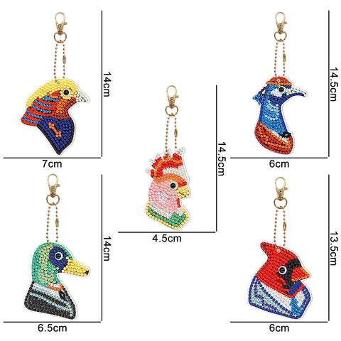 Bird Keychain (6 pack) - Diamond Painting Accessories