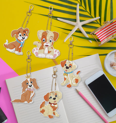Dog Keychain (5 pack) - Diamond Painting Accessories