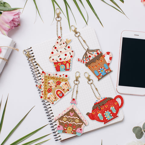 Houses Keychain (5 pack) - Diamond Painting Accessories