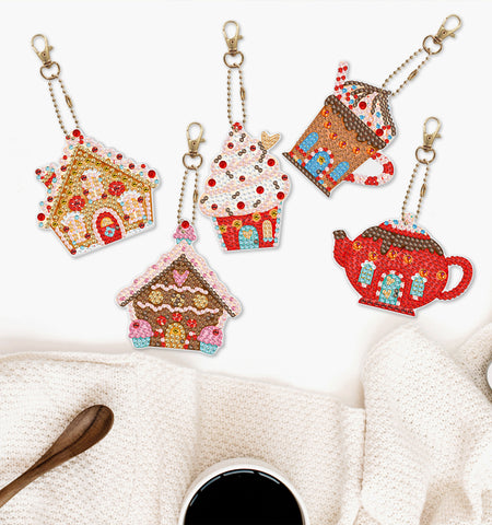 Houses Keychain (5 pack) - Diamond Painting Accessories
