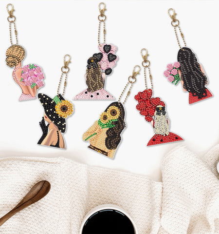 Women Keychain (6 pack) - Diamond Painting Accessories