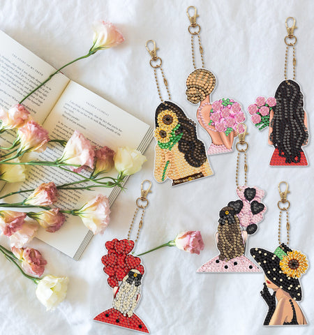 Women Keychain (6 pack) - Diamond Painting Accessories