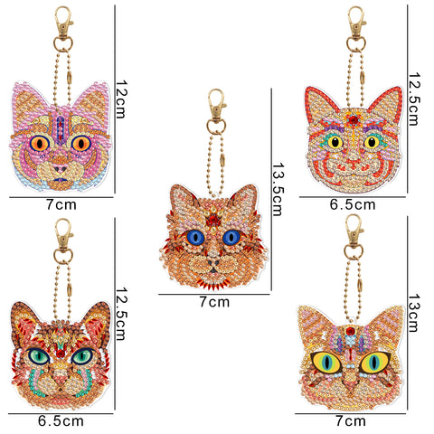 Cat Keychain (5 pack) - Diamond Painting Accessories