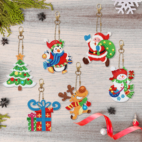 Christmas Keychain (6 pack) - Diamond Painting Accessories