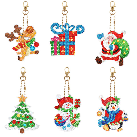 Christmas Keychain (6 pack) - Diamond Painting Accessories