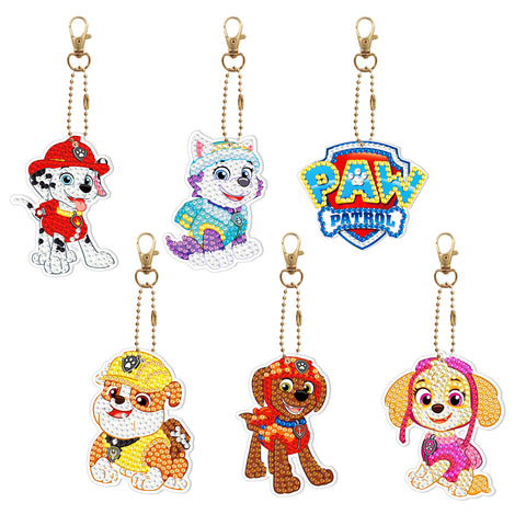 Paw Patrol Keychain (6 pack) - Diamond Painting Accessories