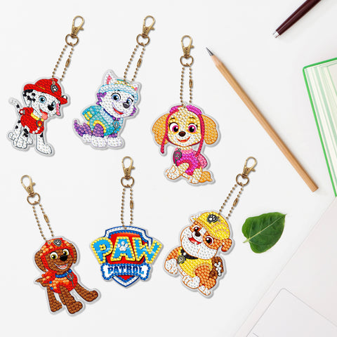 Paw Patrol Keychain (6 pack) - Diamond Painting Accessories