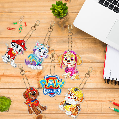 Paw Patrol Keychain (6 pack) - Diamond Painting Accessories