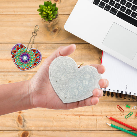Heart Maze Keychain Ornaments (2 pack) - Diamond Painting Accessories