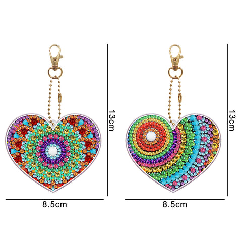 Heart Maze Keychain Ornaments (2 pack) - Diamond Painting Accessories