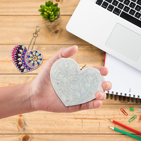 Heart Maze Keychain Ornaments (2 pack) - Diamond Painting Accessories