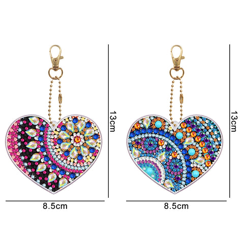Heart Maze Keychain Ornaments (2 pack) - Diamond Painting Accessories