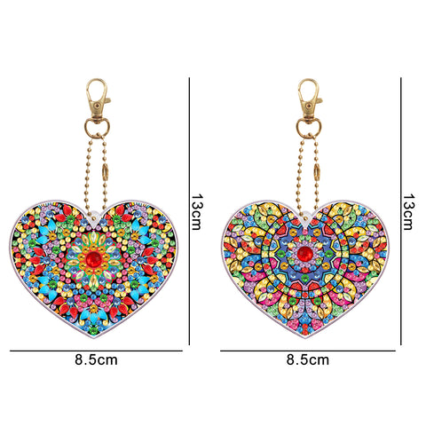 Heart Maze Keychain Ornaments (2 pack) - Diamond Painting Accessories