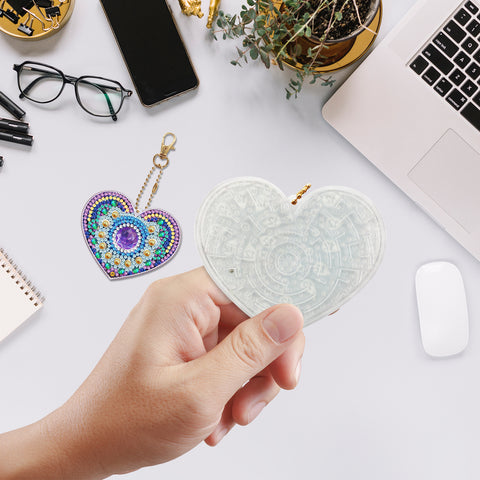 Heart Maze Keychain Ornaments (2 pack) - Diamond Painting Accessories