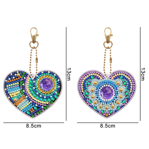 Heart Maze Keychain Ornaments (2 pack) - Diamond Painting Accessories