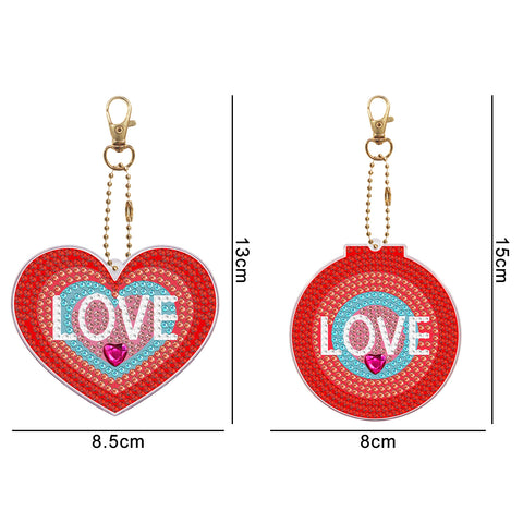 Heart Maze Keychain Ornaments (2 pack) - Diamond Painting Accessories