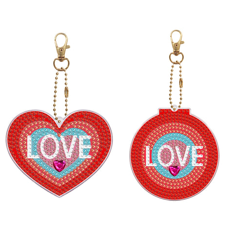 Heart Maze Keychain Ornaments (2 pack) - Diamond Painting Accessories