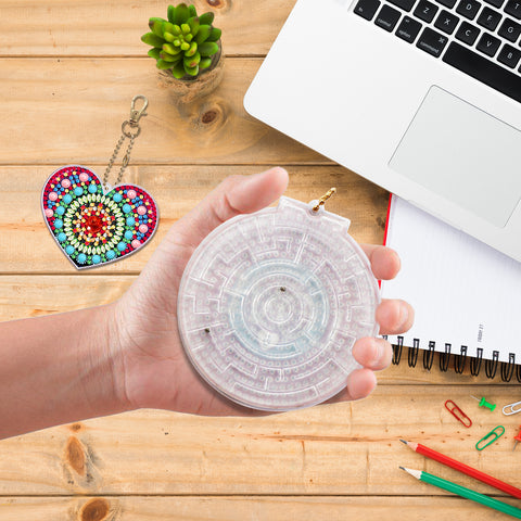 Heart Maze Keychain Ornaments (2 pack) - Diamond Painting Accessories