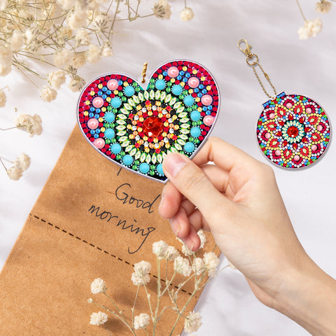 Heart Maze Keychain Ornaments (2 pack) - Diamond Painting Accessories