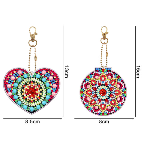 Heart Maze Keychain Ornaments (2 pack) - Diamond Painting Accessories