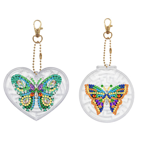 Heart Maze Keychain Ornaments (2 pack) - Diamond Painting Accessories