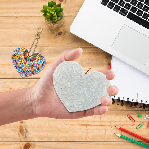 Heart Maze Keychain Ornaments (2 pack) - Diamond Painting Accessories