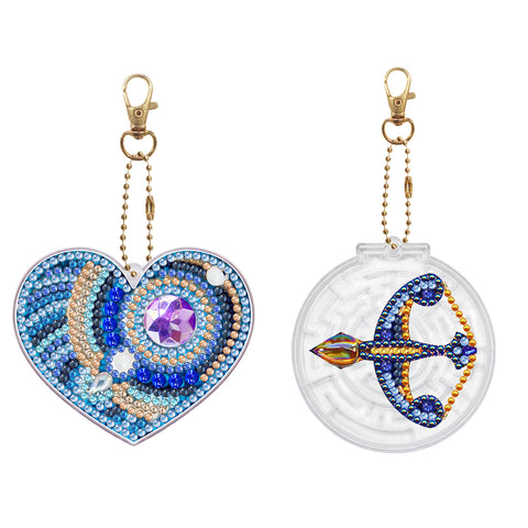 Heart Maze Keychain Ornaments (2 pack) - Diamond Painting Accessories