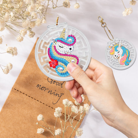 Unicorn Keychain Ornaments (2 pack) - Diamond Painting Accessories