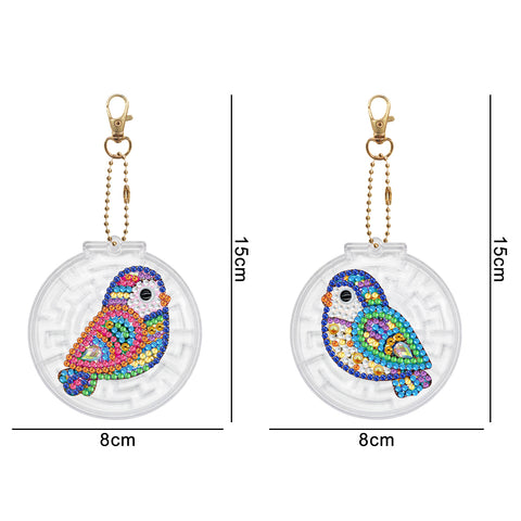 Bird Keychain Ornaments (2 pack) - Diamond Painting Accessories
