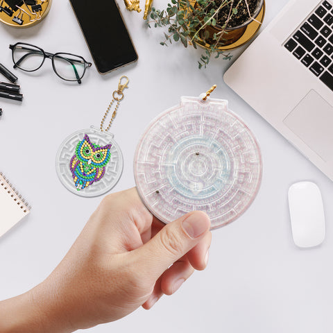 Owl Keychain Ornaments (2 pack) - Diamond Painting Accessories