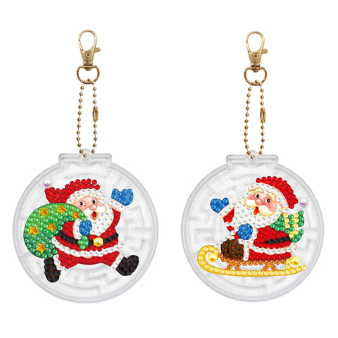 Christmas Keychain Ornaments (2 pack) - Diamond Painting Accessories