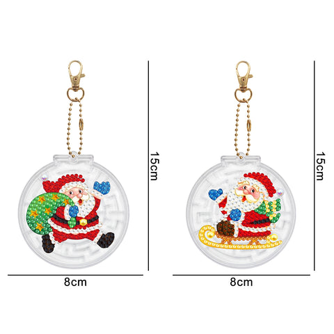 Christmas Keychain Ornaments (2 pack) - Diamond Painting Accessories