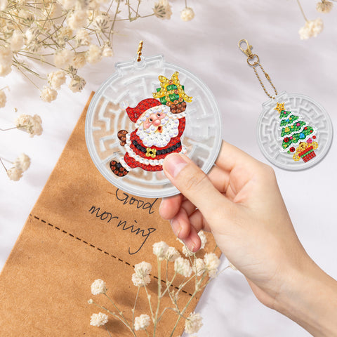 Christmas Keychain Ornaments (2 pack) - Diamond Painting Accessories