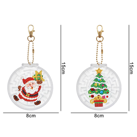 Christmas Keychain Ornaments (2 pack) - Diamond Painting Accessories