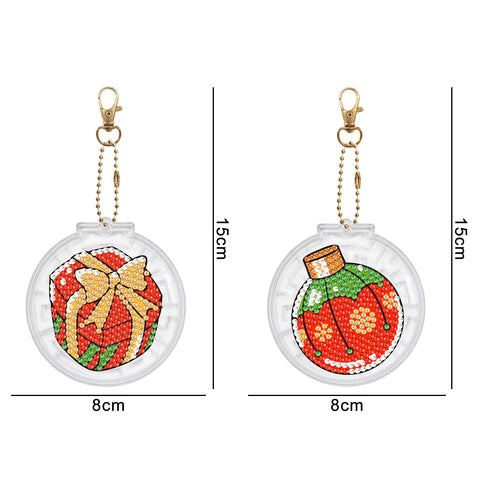 Christmas Keychain Ornaments (2 pack) - Diamond Painting Accessories