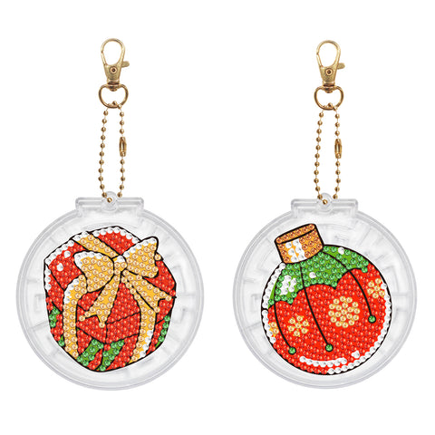 Christmas Keychain Ornaments (2 pack) - Diamond Painting Accessories