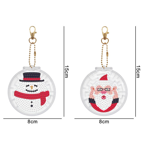 Christmas Keychain Ornaments (2 pack) - Diamond Painting Accessories