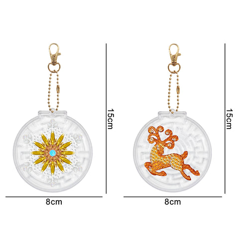 Christmas Keychain Ornaments (2 pack) - Diamond Painting Accessories