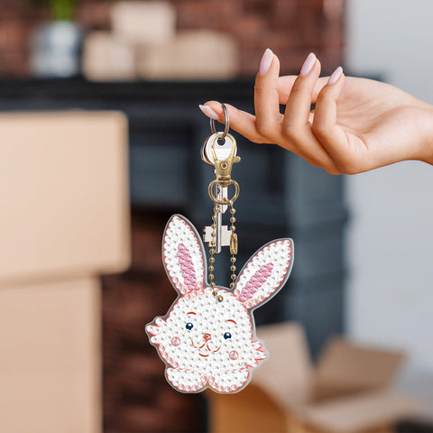 Easter Rabbit Keychain (8 pack) - Diamond Painting Accessories