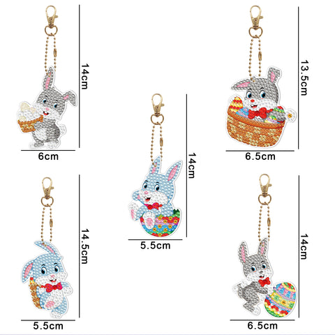 Easter Rabbit Keychain (8 pack) - Diamond Painting Accessories
