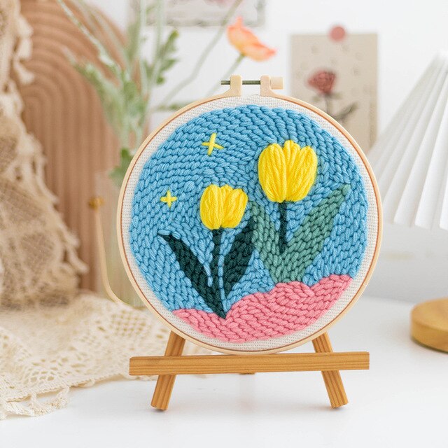Yellow Tulips - Punch Needle Kit