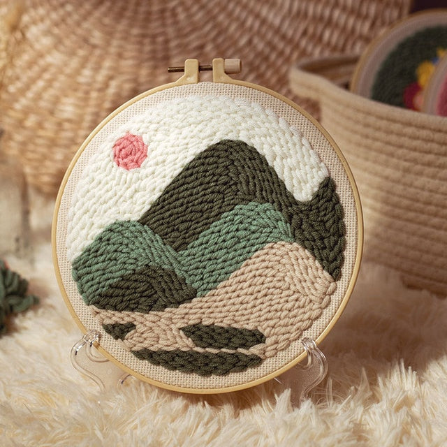 Sunny Mountains - Punch Needle Kit